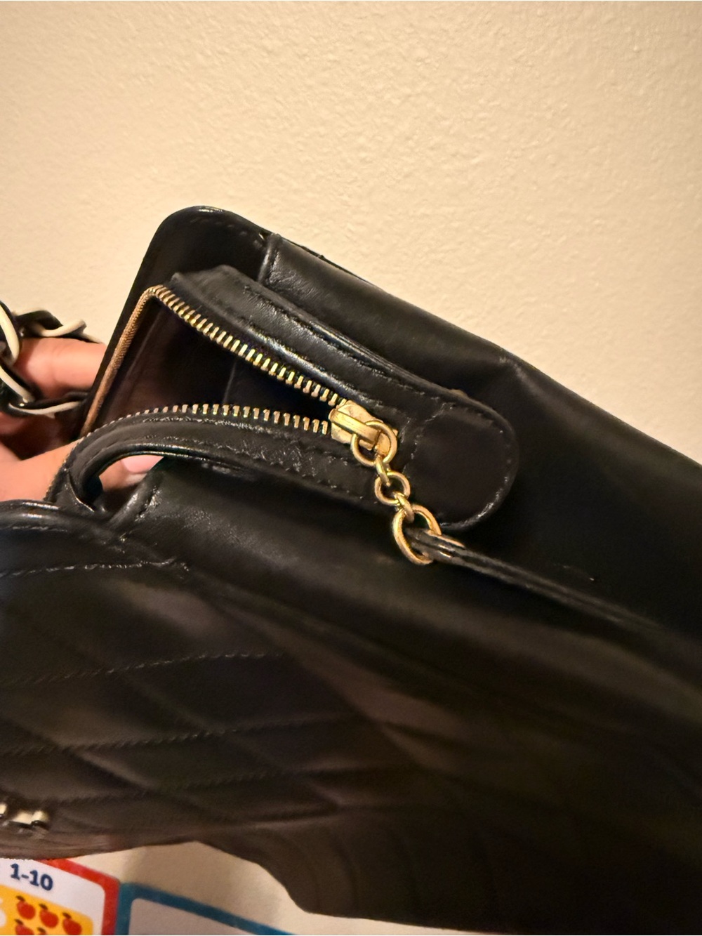 Chanel Lambskin Bekko Chain Large Shoulder Bag Black - Picture 14 of 16